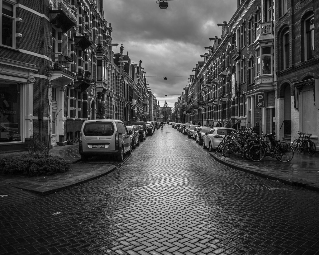 The wet streets of Amsterdam