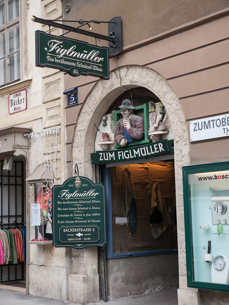 Best Schnitzel in Vienna (says the sign)